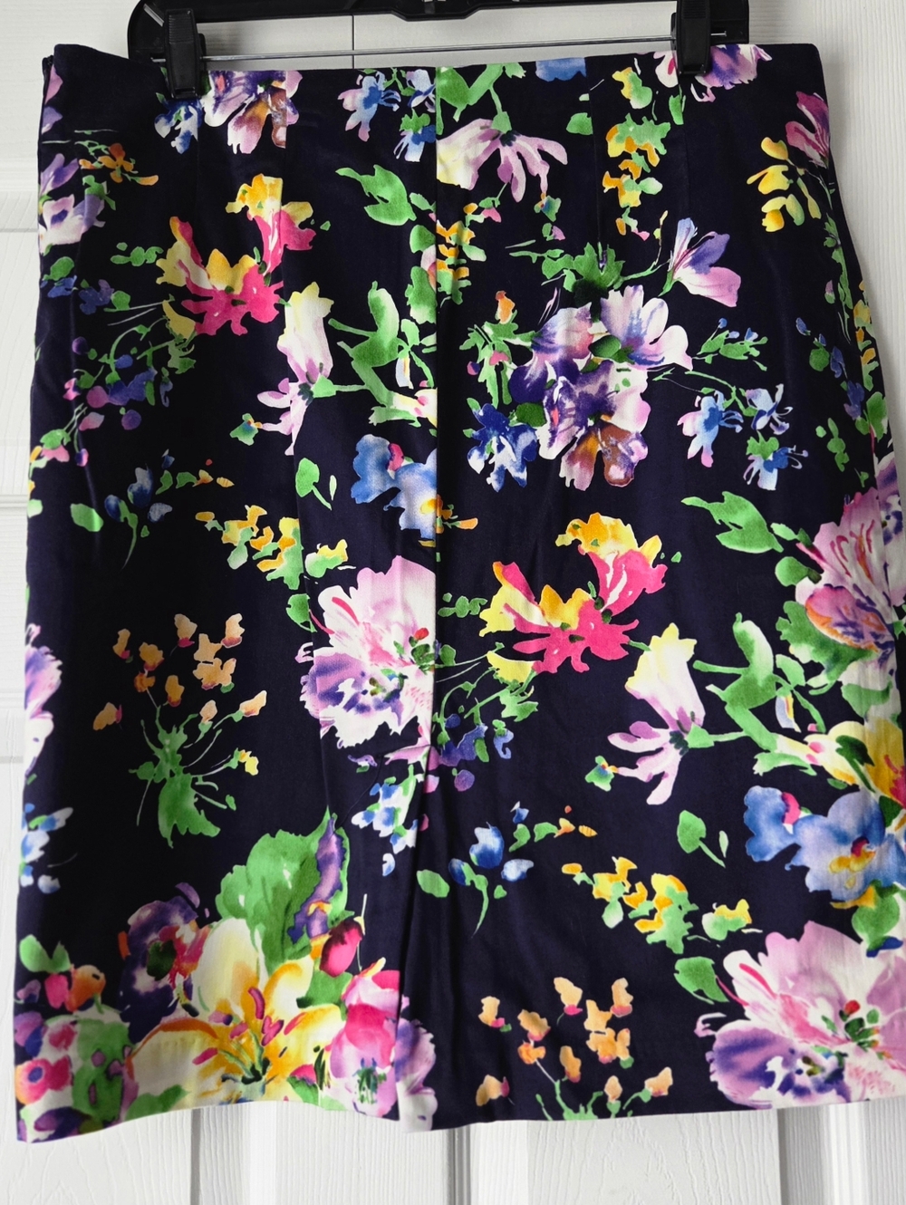 Lauren Ralph Lauren Navy Floral Pencil Skirt Size 14 - Picture 6 of 10